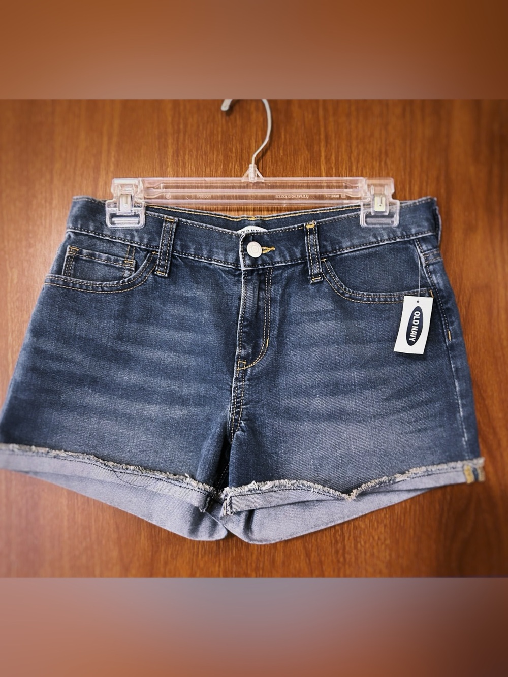 Old Navy Rolled Cuff Cut-Off Denim Shorts — Size Girls 16 (NWT)